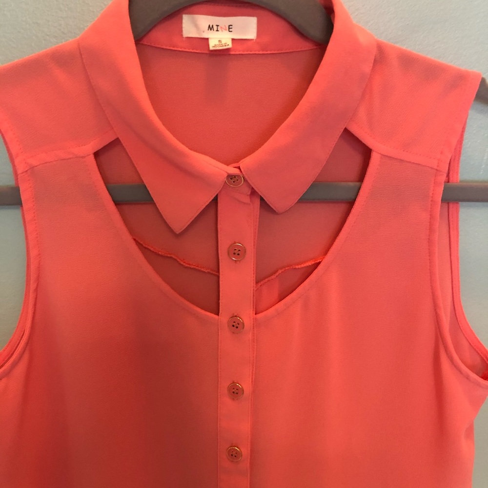 Coral blouse